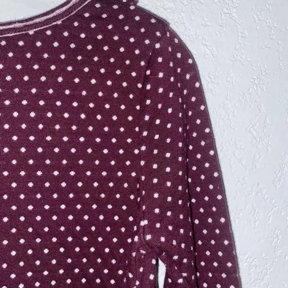 Harper Canyon Maroon Polka Dot Sweater Dress